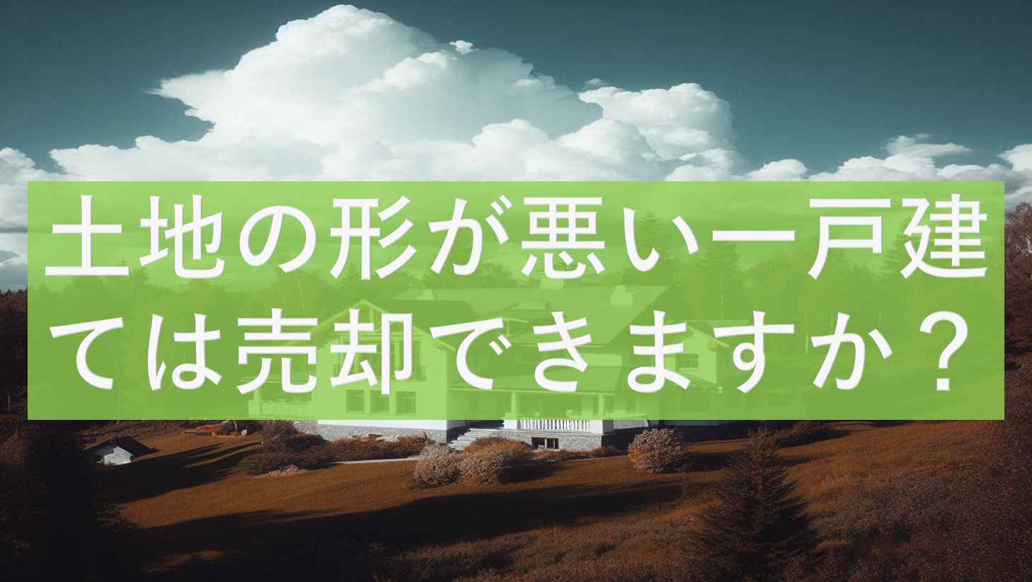 土地の形が悪い一戸建ては売却できますか？