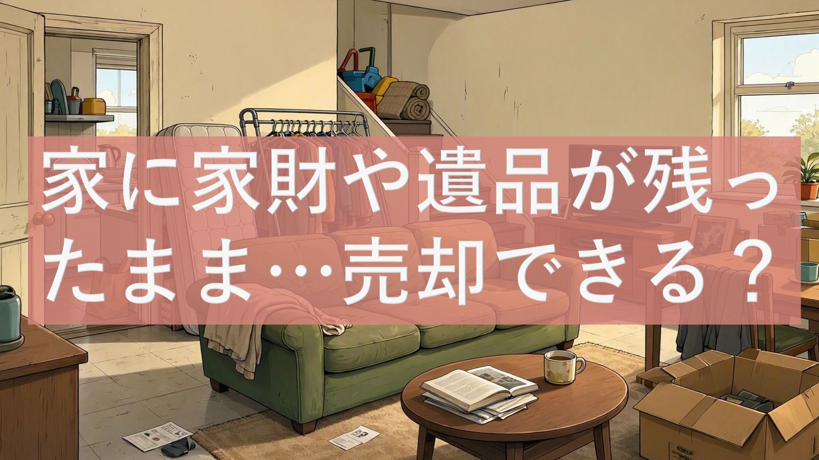 家に家財や遺品が残ったまま…売却できる?
