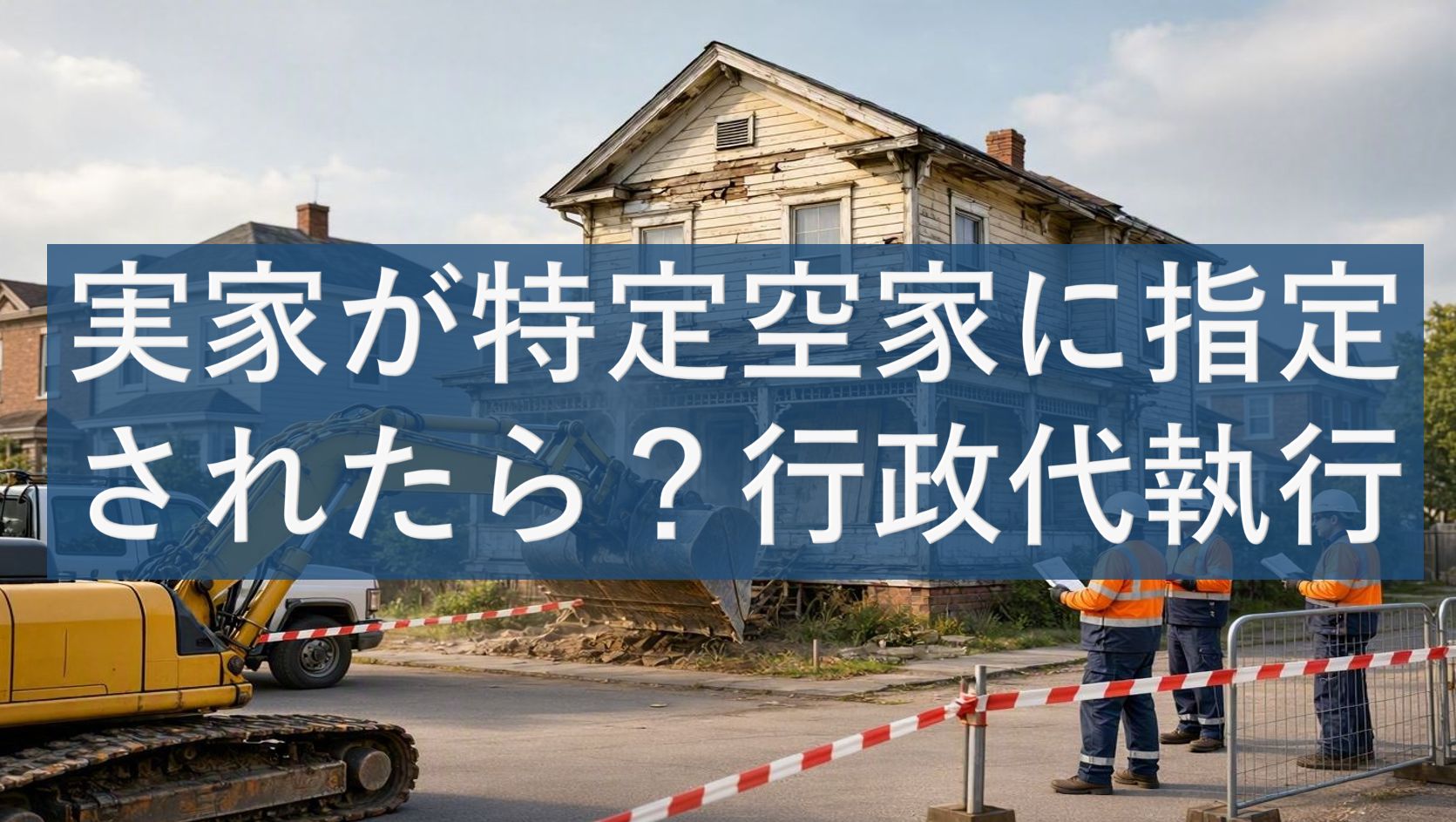 実家が特定空家に指定されたら？行政代執行