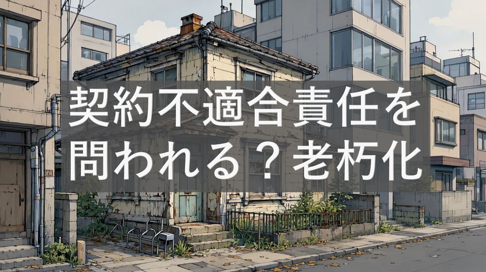 契約不適合責任を問われる？老朽化