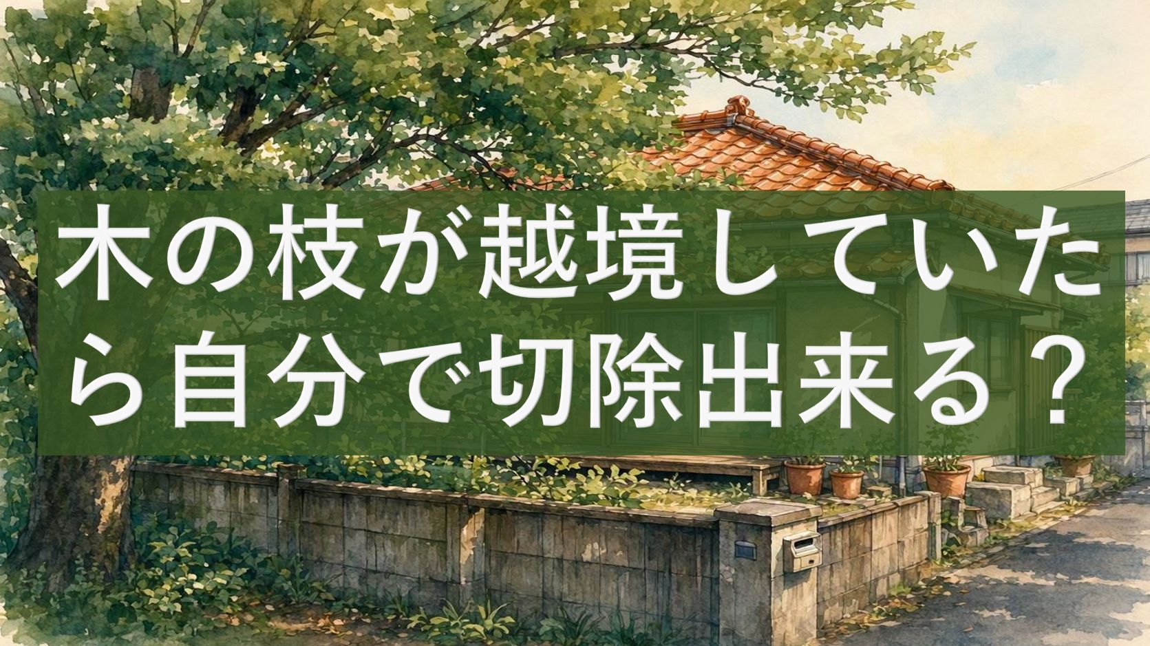 木の枝が越境していたら自分で切除できる?