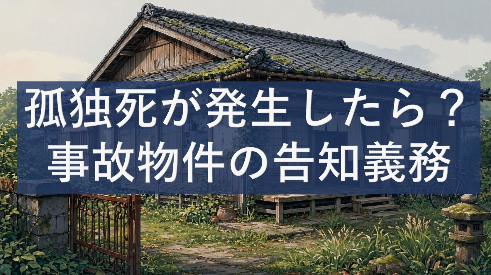 孤独死が発生したら?事故物件の告知義務