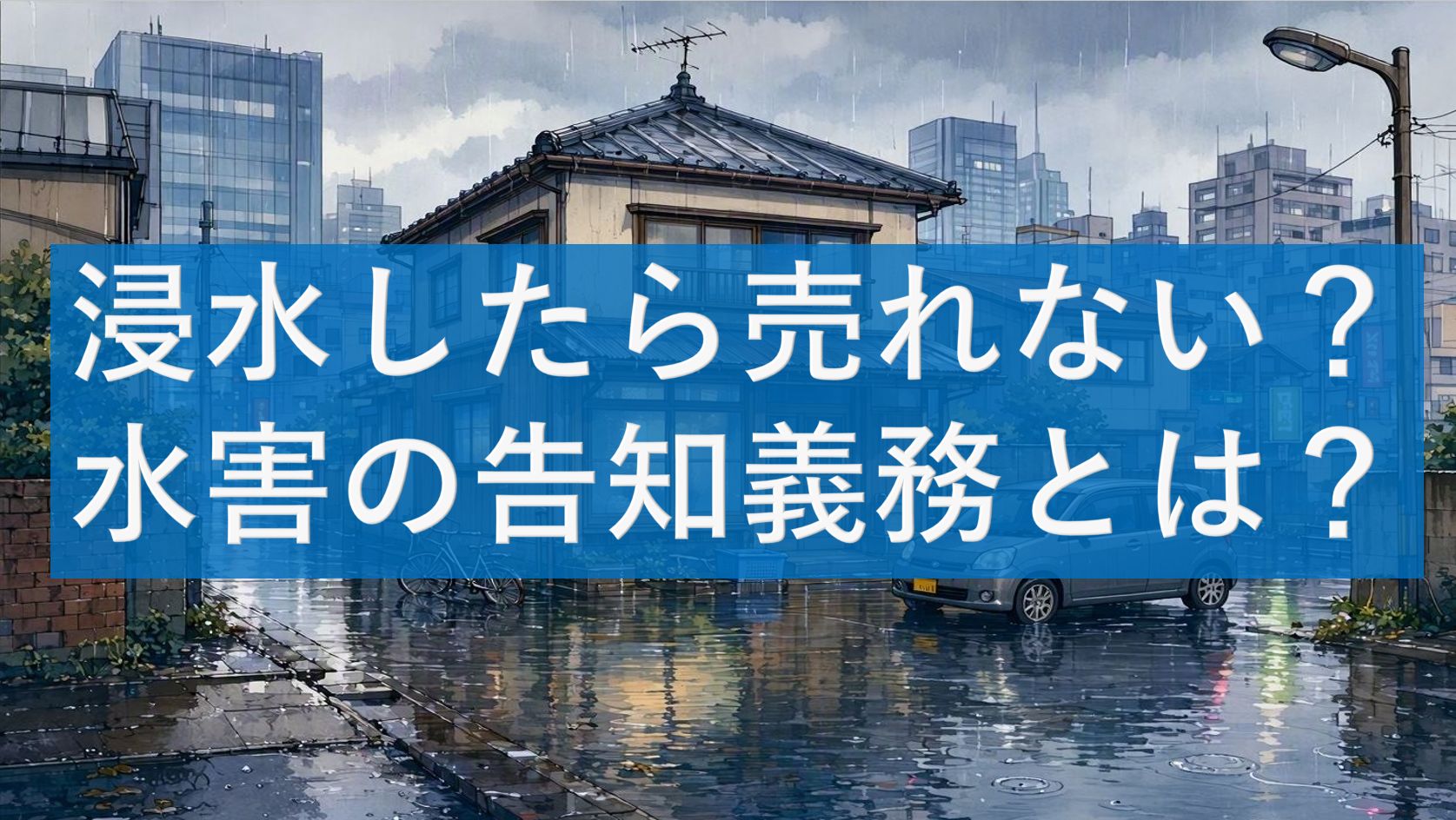 浸水したら売れない?水害の告知義務とは?