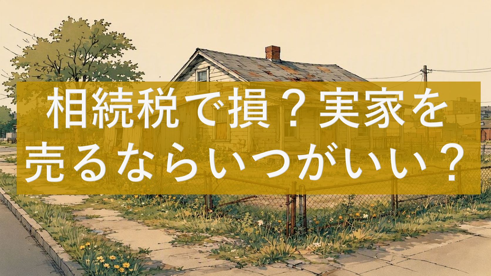 相続税で損？実家を売るならいつがいい？