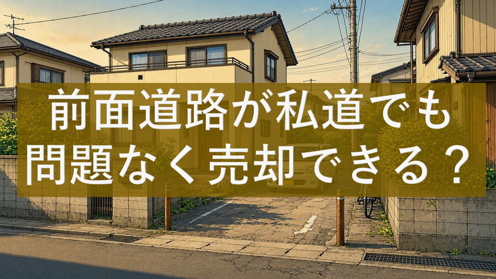 前面道路が私道でも問題なく売却できる?