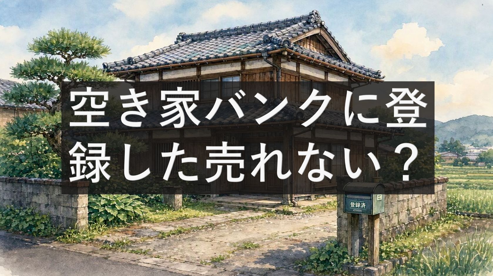 空き家バンク登録した売れない？