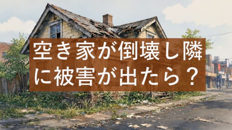 空き家が倒壊し隣に東が出たら？