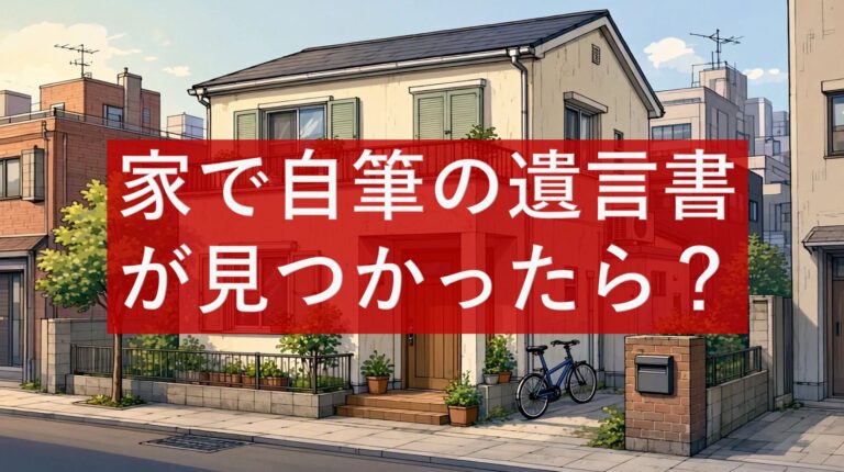 家で自筆の遺言書が見つかったら？