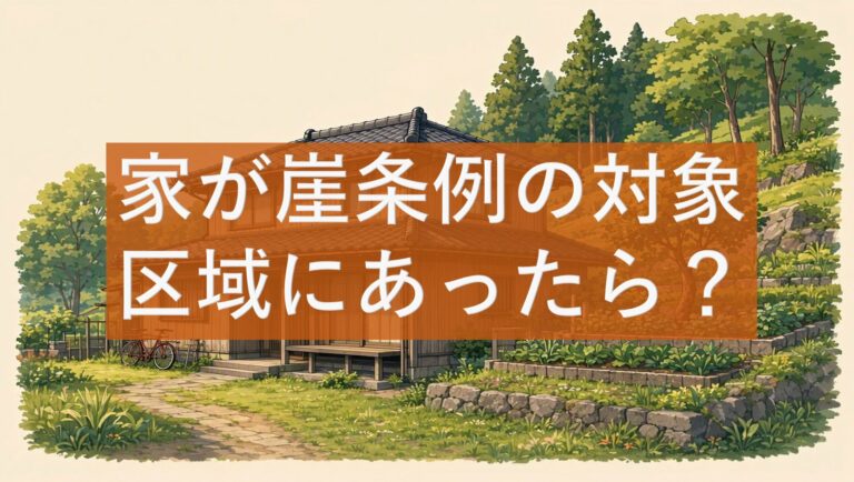 家が崖条例に対象区域にあったら？
