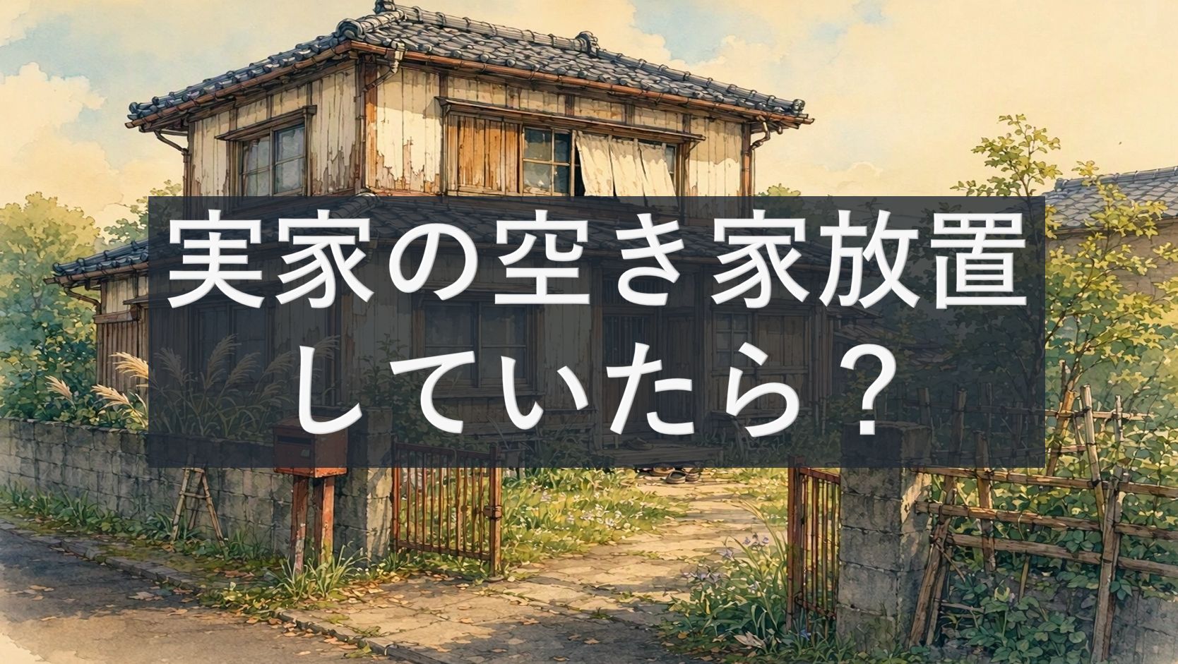 実家の空き家放置していたら？