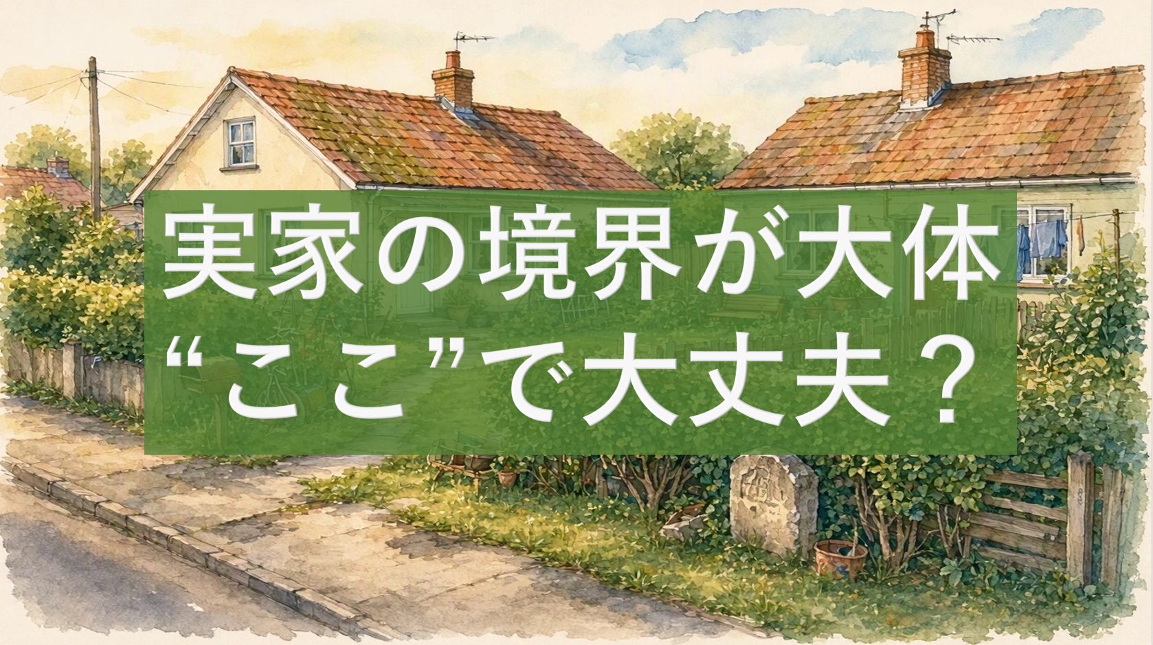 実家の境界が大体”ここ”で大丈夫？