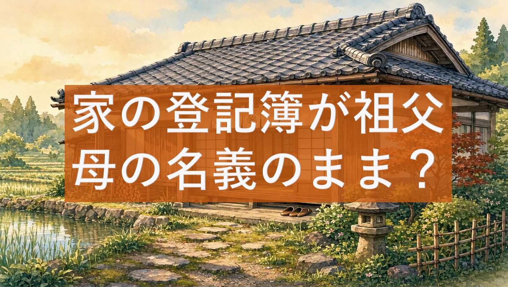 家の登記簿が祖父母の名義のまま？