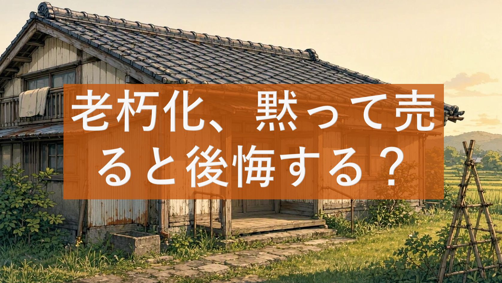老朽化、黙って売ると後悔する?