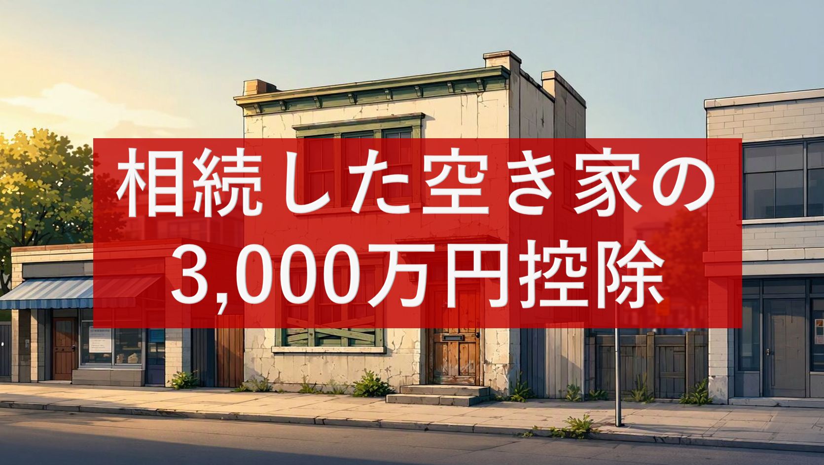 相続した空き家の3,000万円控除