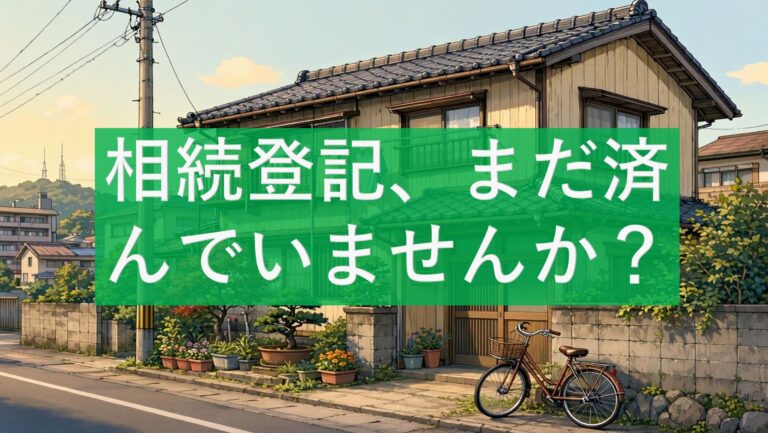 相続登記、まだ済んでいませんか?