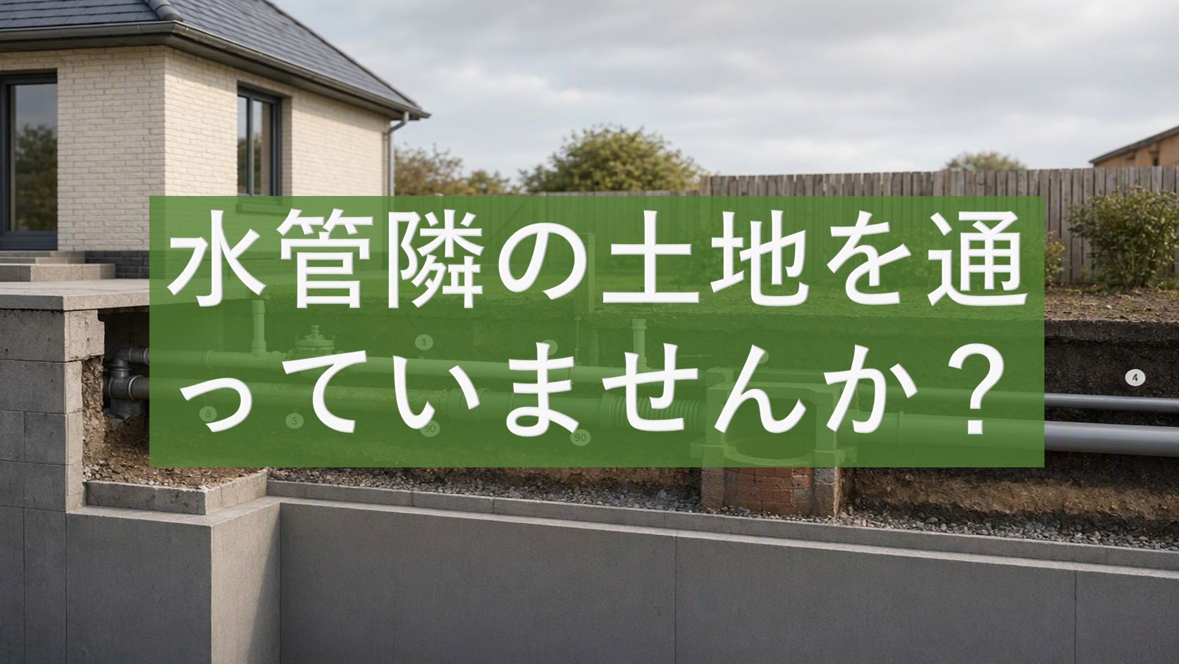 水管隣の土地を通っていませんか？