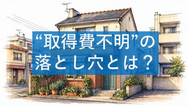 取得費不明の落とし穴とは?